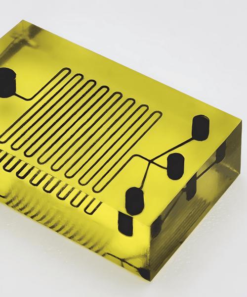 micro 3d printed serpentine mixer